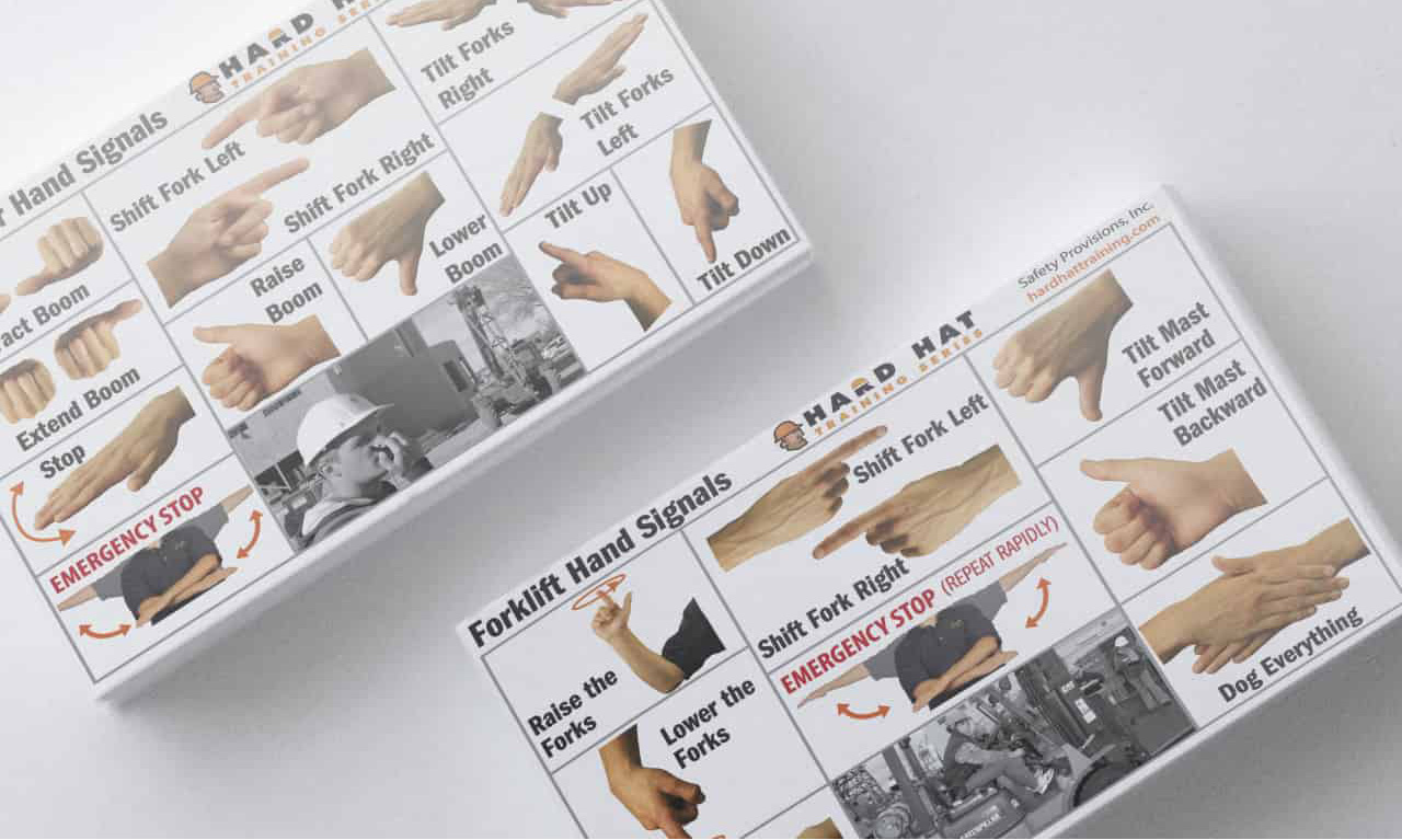 Forklift Hand Signal Cards Crane, Telehandler Available