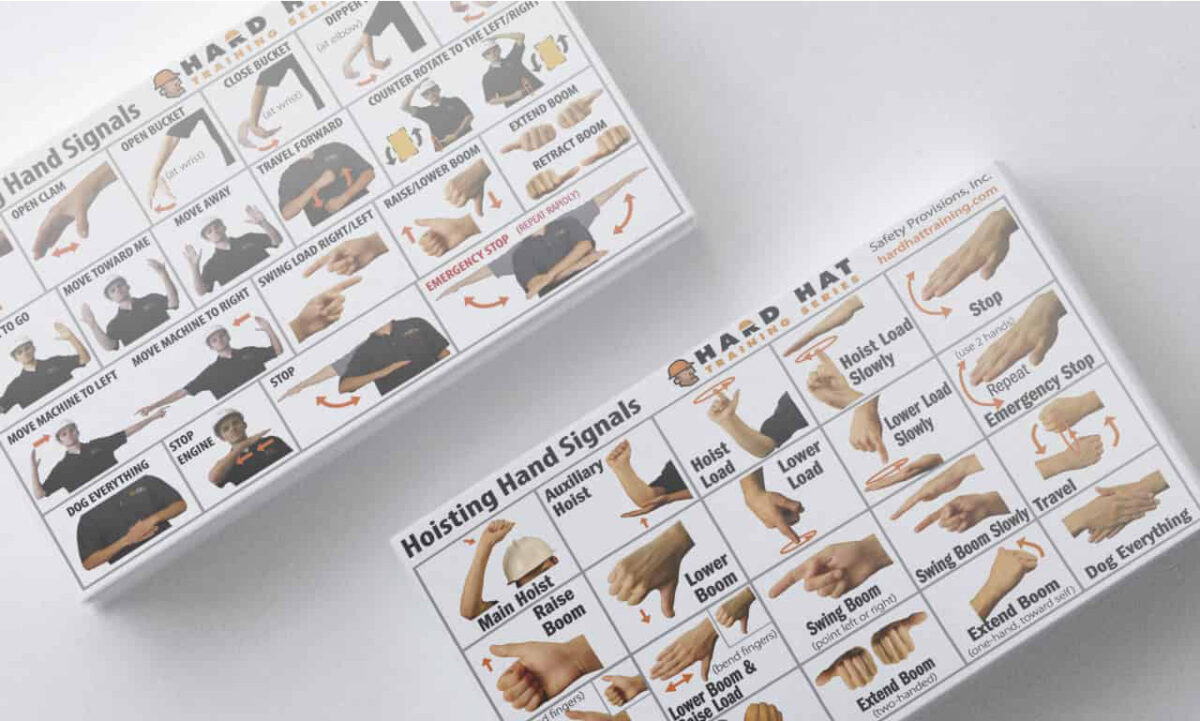 Forklift Hand Signal Cards Crane, Telehandler Available