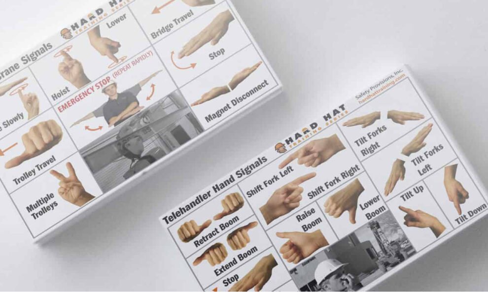 Forklift Hand Signal Cards Crane, Telehandler Available