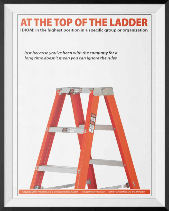 Ladder Safety Poster Osha Safety Training Resources Images